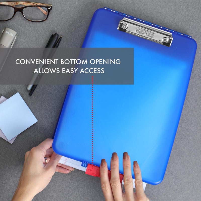 Dexas Slimcase Storage Clipboard, Blue - Image 4